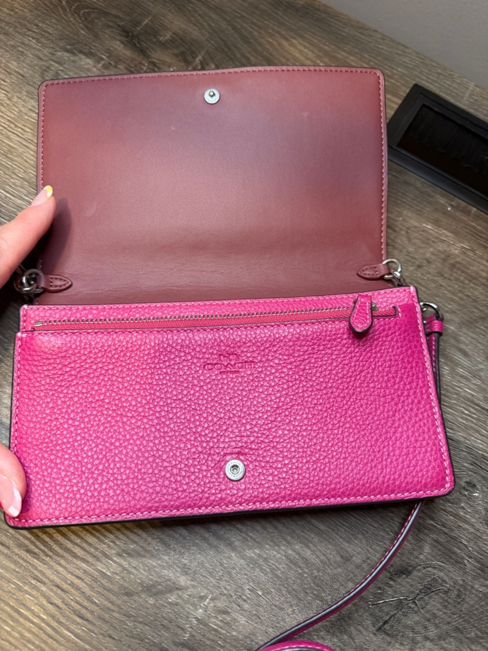 Coach Hot Pink Studded Crossbody - Picture 4 of 7